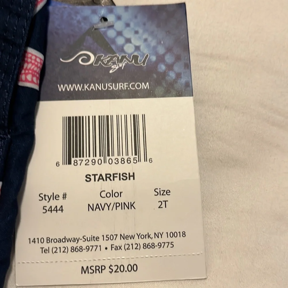 Kanu Surf navy/pink starfish swim trunks